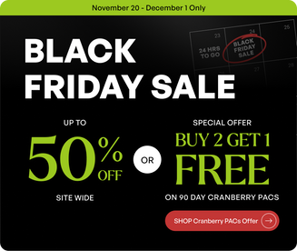 Cranberry PACs BUY 2 GET 1 FREE Black Friday Special